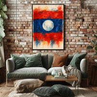 Abstract Watercolor Flag Abstract Poster