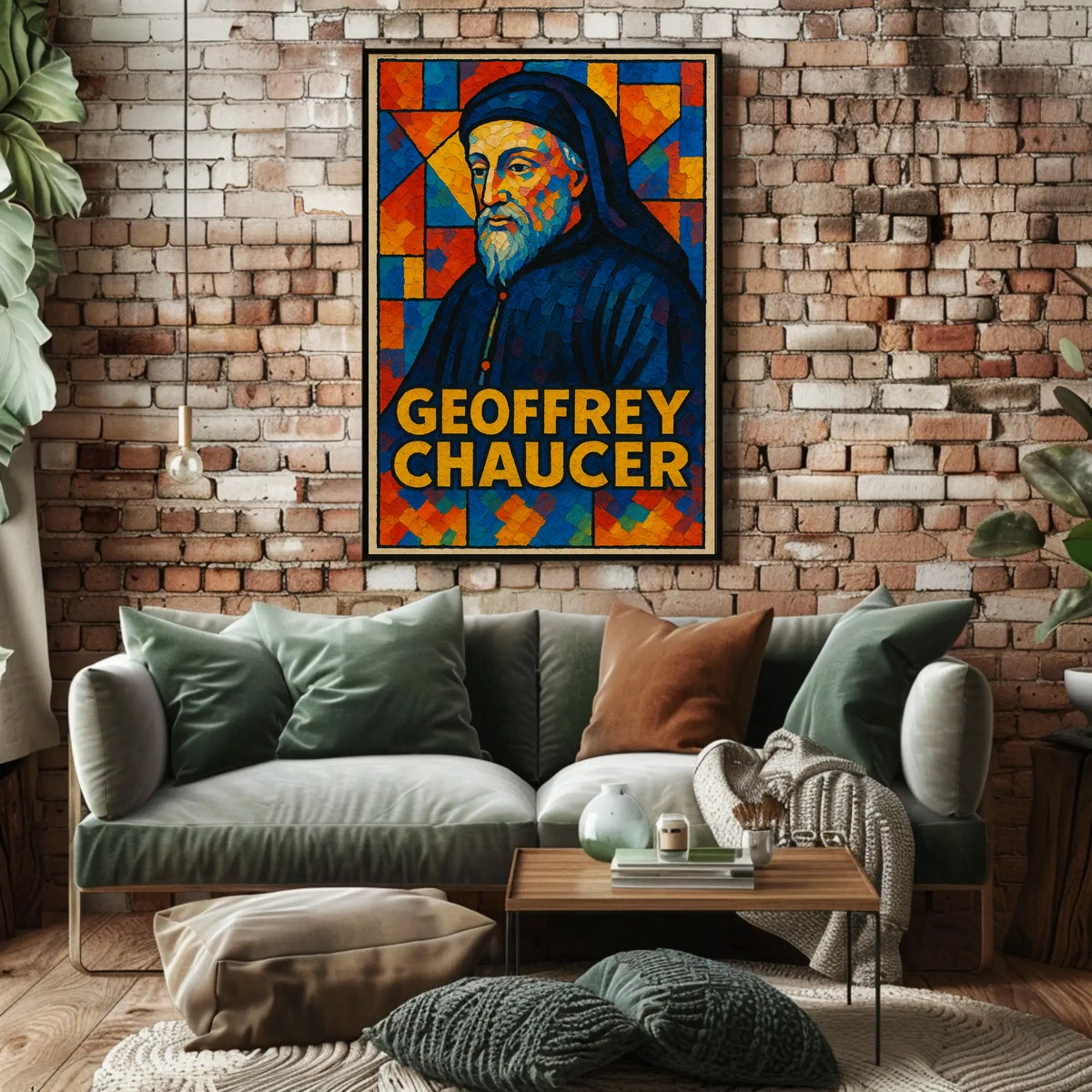 Geoffrey Chaucer Literary Icon Poster