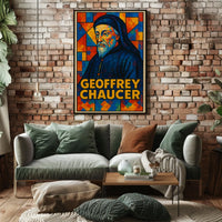 Geoffrey Chaucer Literary Icon Poster