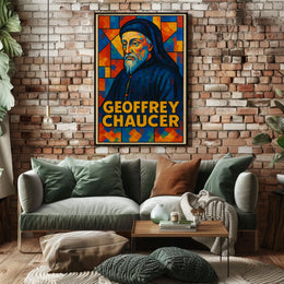 Geoffrey Chaucer Literary Icon Poster