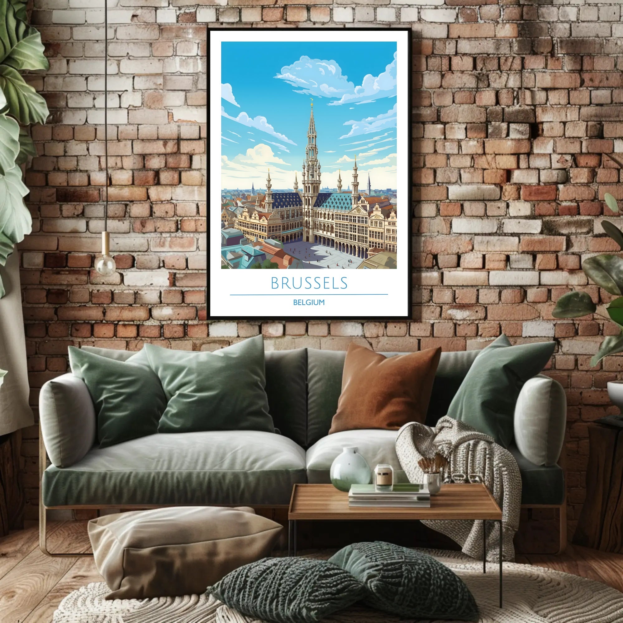 Brussels Cityscape Poster