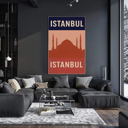 Istanbul Turkey Mosque Silhouette Minimal Poster