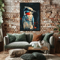 Vibrant Abstract Bird Art Poster for Modern Spaces