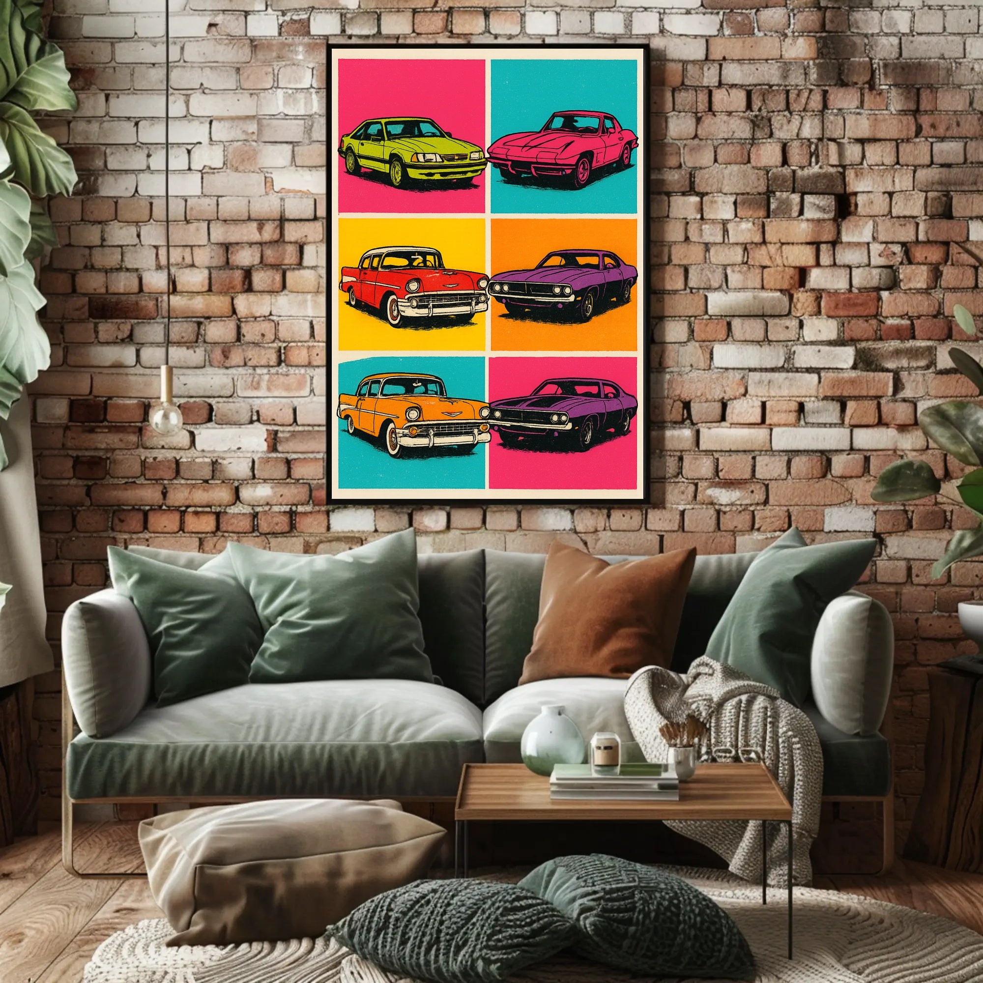 Pop Art Cars Poster PosterGoat