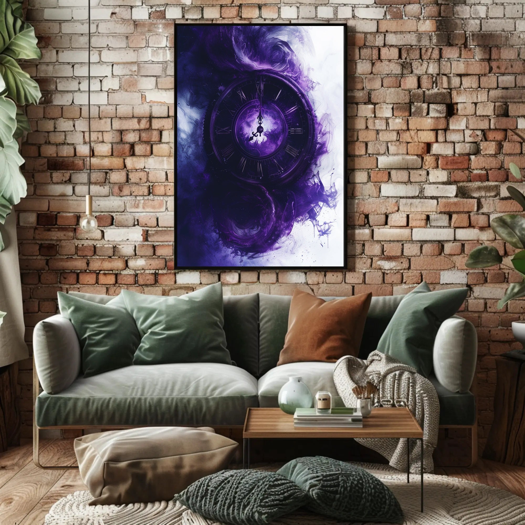 Mystical Clock in Ethereal Clouds Fantasy or Mythology Poster PosterGoat
