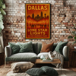 Dallas Lone Star Lights Poster