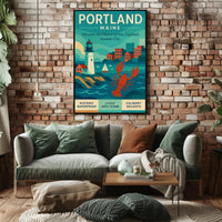 Portland Maine Vintage Travel Poster PosterGoat