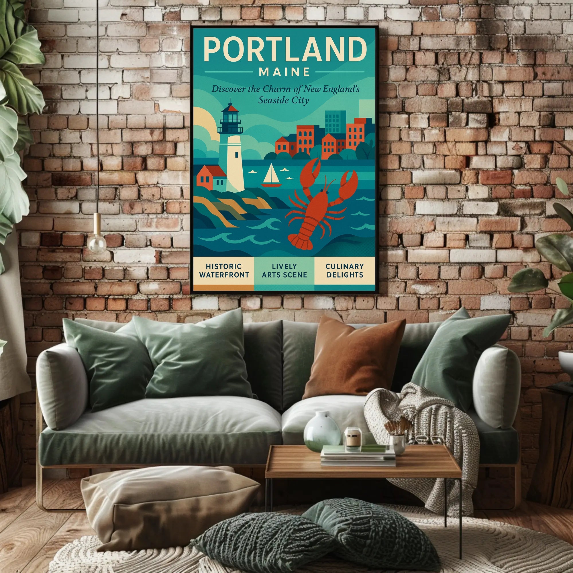 Portland Maine Vintage Travel Poster PosterGoat