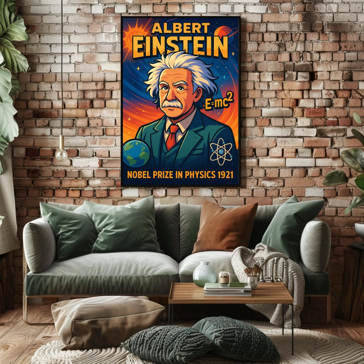 Einstein Vintage Scholarly Physics Poster