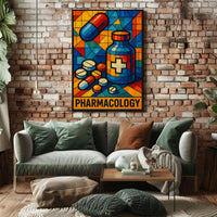 Pharmacology Mosaic Art Poster