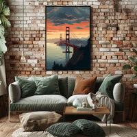 Golden Gate Suspension Bridge Art Print - Travel Poster