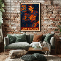 Jim Thorpe Iconic Athlete Poster