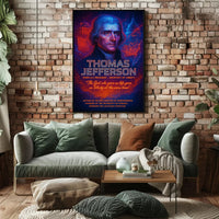 Thomas Jefferson Neon Art Historical Presidential Poster PosterGoat
