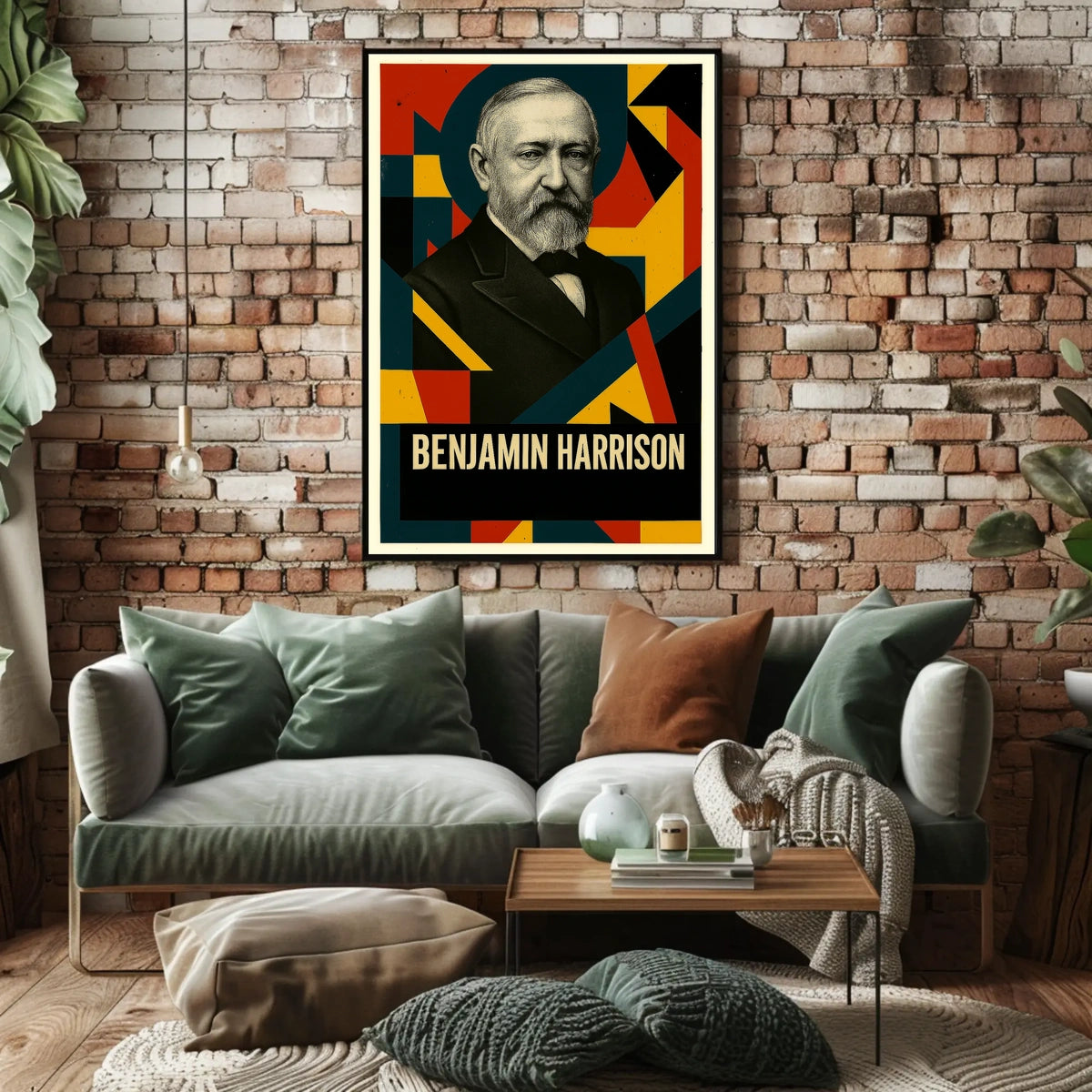 Benjamin Harrison 23rd President of the United States Abstract Pop Poster