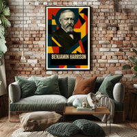 Benjamin Harrison 23rd President of the United States Abstract Pop Poster