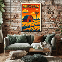 Nebraska Countryside Poster