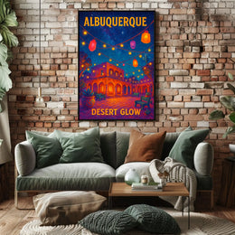 Albuquerque Desert Glow Poster