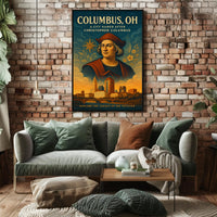 Columbus OH Tribute Poster Wall Art Print PosterGoat