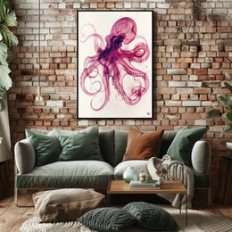 The Graceful Octopus Art Print Poster for Home Decor PosterGoat