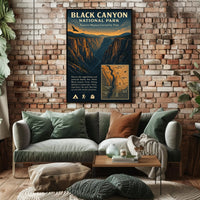 Black Canyon National Park Vintage Poster Wall Art