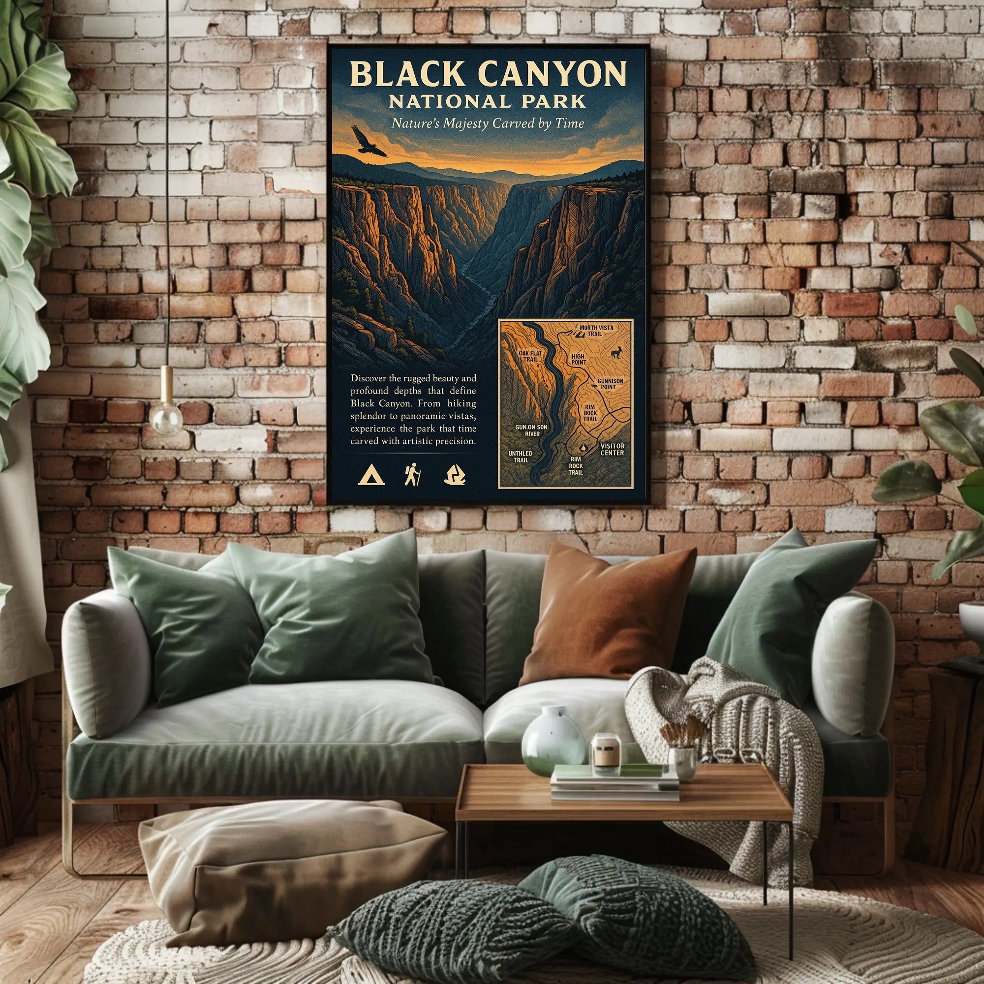 Black Canyon National Park Vintage Poster Wall Art