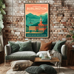 Burlington Vermont Culture and Nature Travel Poster PosterGoat