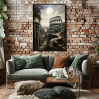Moonlit Ruins Of Rome Poster