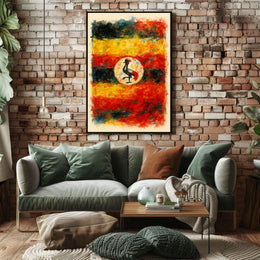 Vibrant Uganda Colors Wanderlust Decor Lovers Travel Inspired African Scenery Art Poster