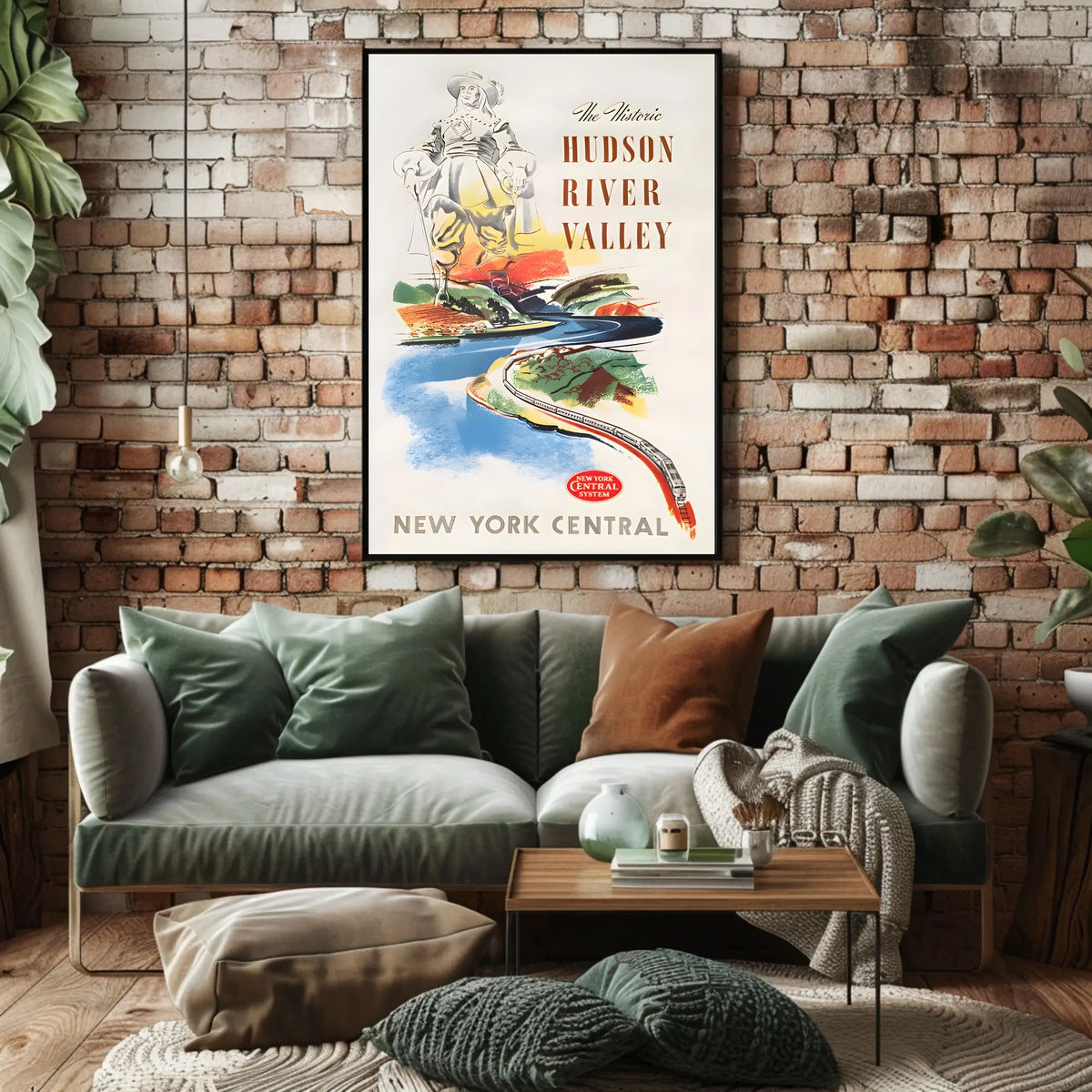 Hudson River Valley Adventure Poster Vintage Wall Art