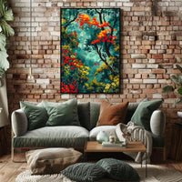 Vibrant Forest Scene William Morris Art Poster