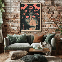 Surreal Floral Vision Art Print Poster for Home Decor PosterGoat