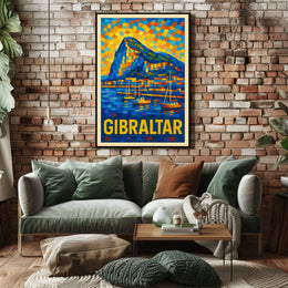 Gibraltar A Vibrant Mosaic Poster