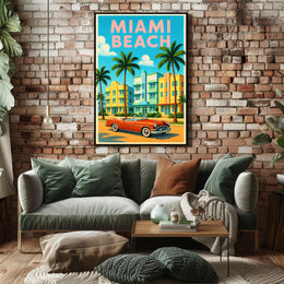 Miami Beach Vibes Poster PosterGoat