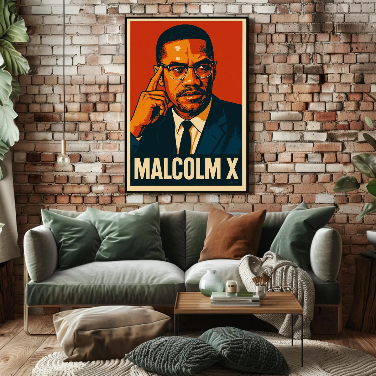 Malcolm X Portrait Poster