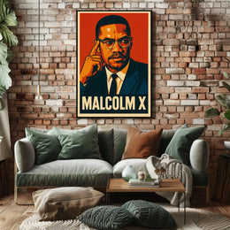 Malcolm X Portrait Poster