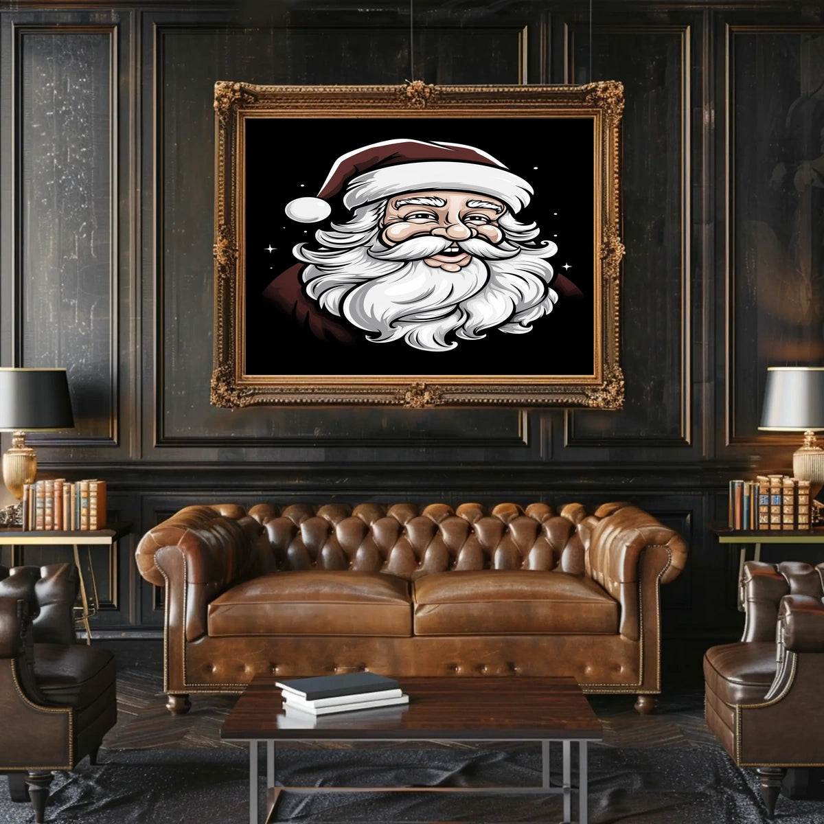 Jolly Santa Claus Illustration Poster