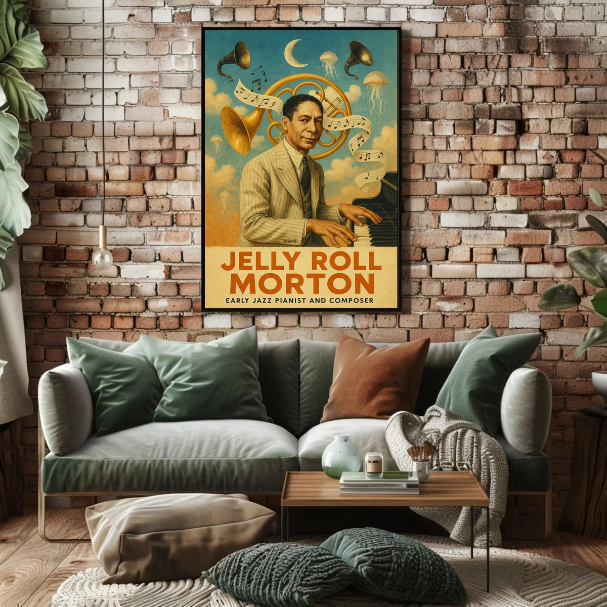 Jelly Roll Morton Early Jazz Pioneer Poster