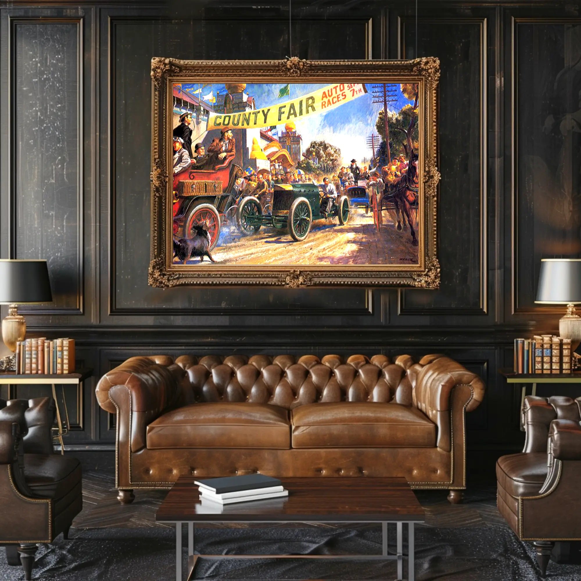 County Fair Auto Races Poster