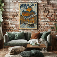 Quebec City Winter Fairytale Poster