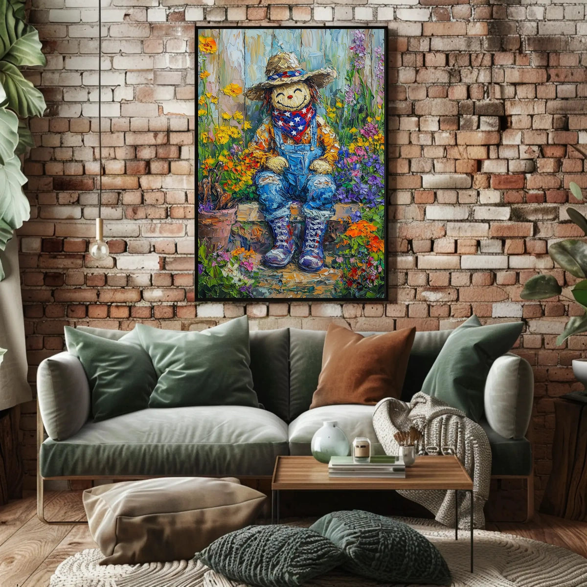 Whimsical Charming Family Garden Full Bloom Artwork Poster