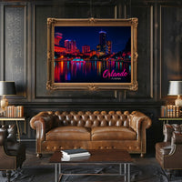 Orlando, Florida Night Lights Poster