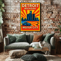 Detroit - Motor City Poster PosterGoat