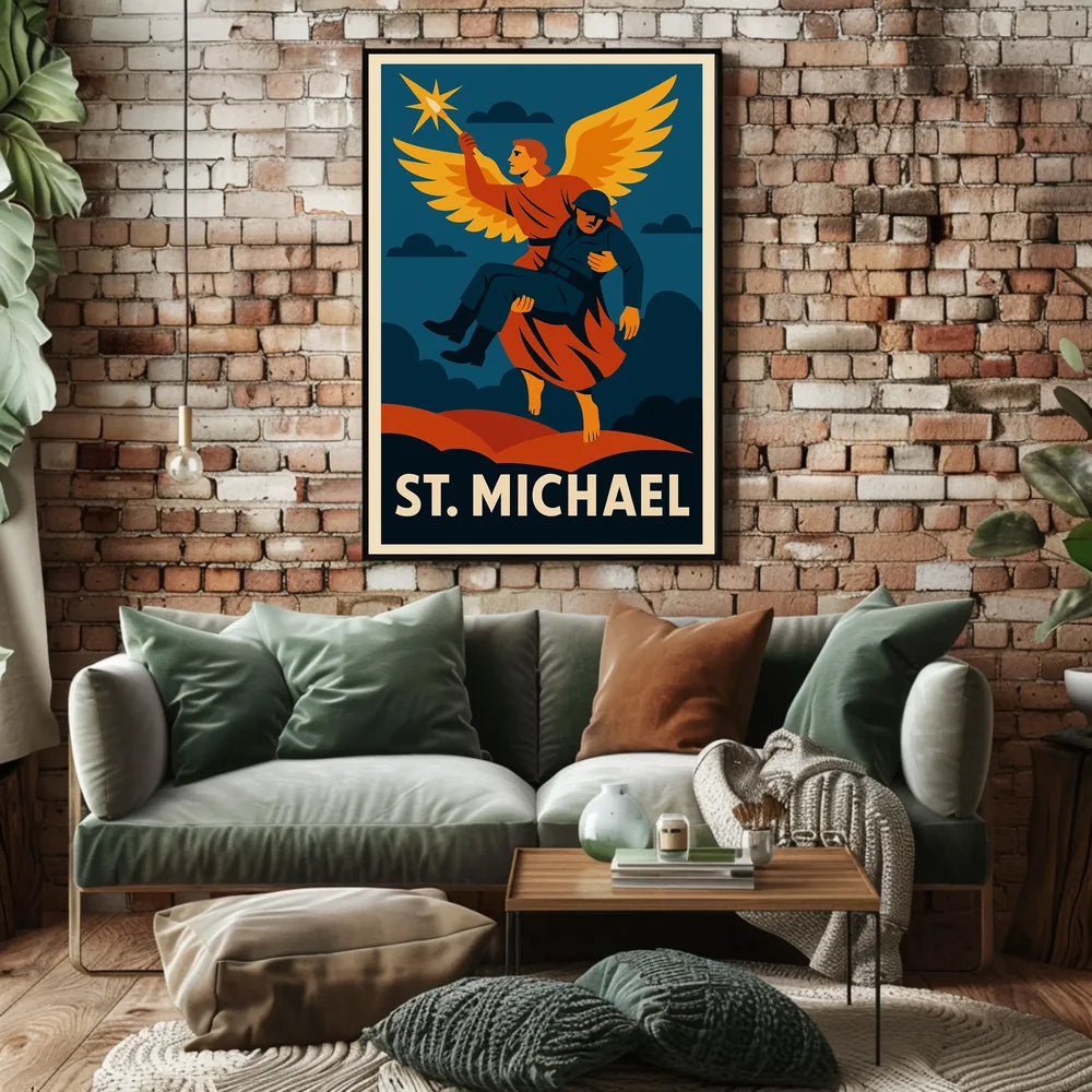 Saint Michael Modern Religious Art Poster