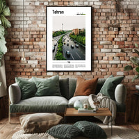 Tehran's Vibrant Cityscape With Milad Tower Urban or Cityscape Poster PosterGoat