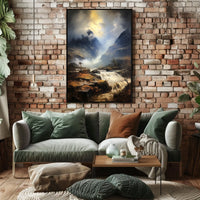 Majestic Mountain Landscape: Photorealistic National Park Poster