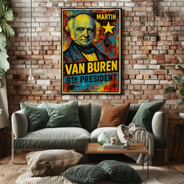 Martin Van Buren 8th President of the United States Graffiti Pop Art Poster