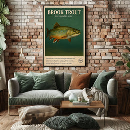 Brook Trout Freshwater Fish Poster