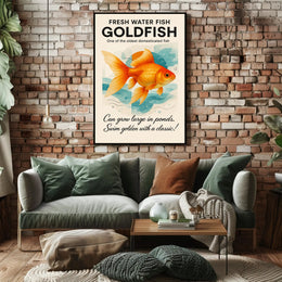 Goldfish Tranquility: Artistic Animal Poster