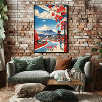 Japanese Cultural Beauty Poster with Traditional and Modern Influences