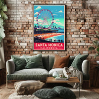 Santa Monica Beach Vibes Poster